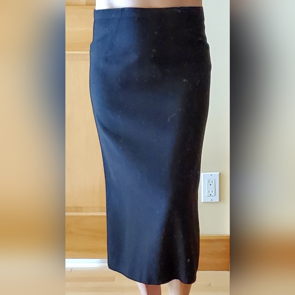 Black Wool Skirt Fully Lined